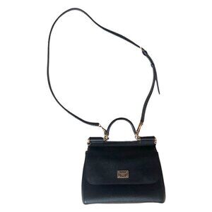 Dolce & Gabbana Sicily black leather tote bag